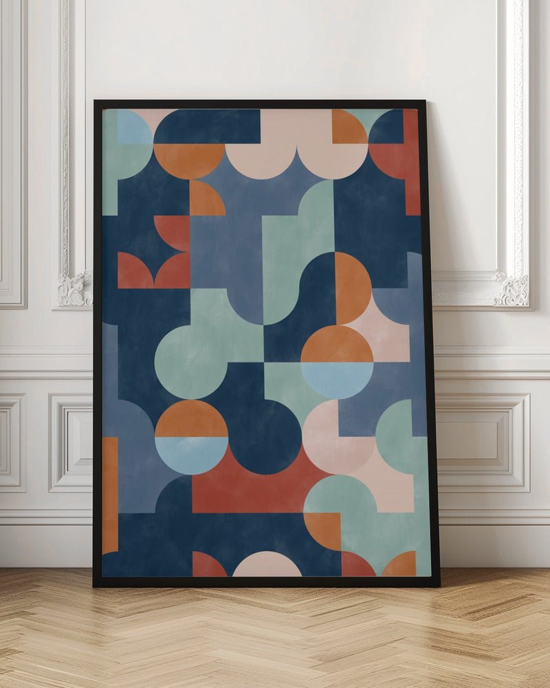 Geometric Abstract With Vibrant Colors - Stretched Canvas, Poster or Fine Art Print - I Heart Wall Art - Poster Print, Canvas Print or Framed Art Print