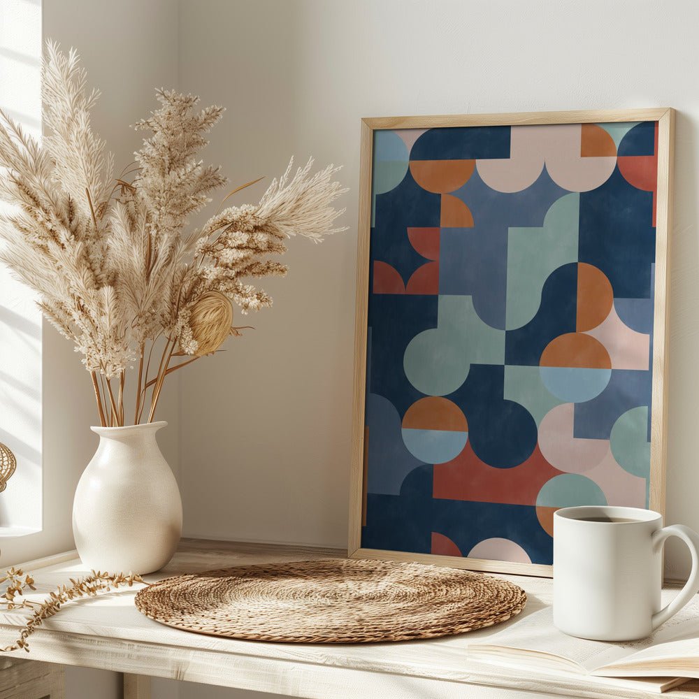 Geometric Abstract With Vibrant Colors - Stretched Canvas, Poster or Fine Art Print - I Heart Wall Art - Poster Print, Canvas Print or Framed Art Print