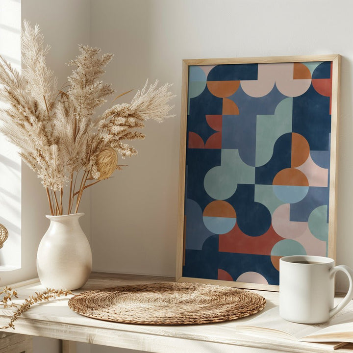 Geometric Abstract With Vibrant Colors - Stretched Canvas, Poster or Fine Art Print - I Heart Wall Art - Poster Print, Canvas Print or Framed Art Print