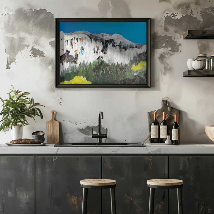 Geometric Alpine Landscape - Stretched Canvas, Poster or Fine Art Print - I Heart Wall Art - Poster Print, Canvas Print or Framed Art Print