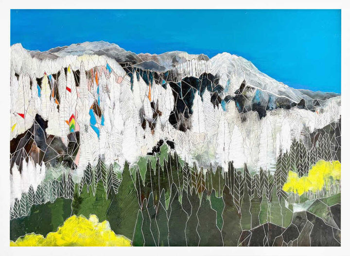 Geometric Alpine Landscape - Stretched Canvas, Poster or Fine Art Print - I Heart Wall Art - Poster Print, Canvas Print or Framed Art Print