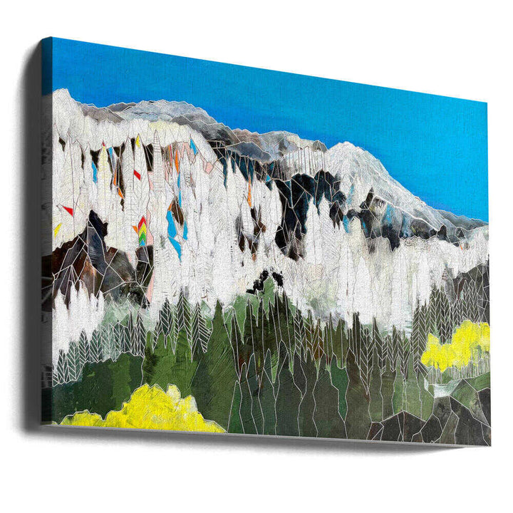 Geometric Alpine Landscape - Stretched Canvas, Poster or Fine Art Print - I Heart Wall Art - Poster Print, Canvas Print or Framed Art Print