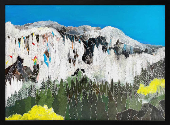 Geometric Alpine Landscape - Stretched Canvas, Poster or Fine Art Print - I Heart Wall Art - Poster Print, Canvas Print or Framed Art Print