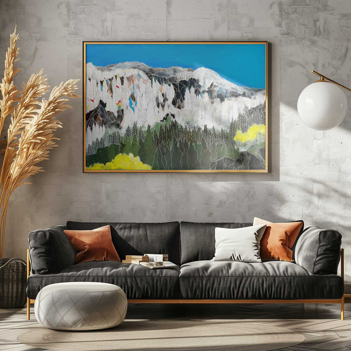 Geometric Alpine Landscape - Stretched Canvas, Poster or Fine Art Print - I Heart Wall Art - Poster Print, Canvas Print or Framed Art Print