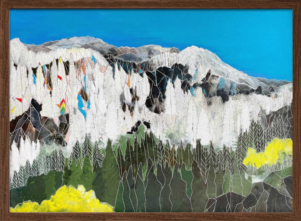 Geometric Alpine Landscape - Stretched Canvas, Poster or Fine Art Print - I Heart Wall Art - Poster Print, Canvas Print or Framed Art Print