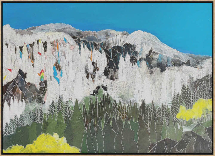 Geometric Alpine Landscape - Stretched Canvas, Poster or Fine Art Print - I Heart Wall Art - Poster Print, Canvas Print or Framed Art Print