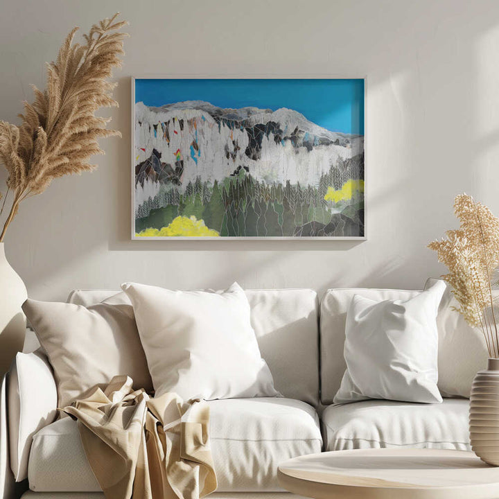 Geometric Alpine Landscape - Stretched Canvas, Poster or Fine Art Print - I Heart Wall Art - Poster Print, Canvas Print or Framed Art Print