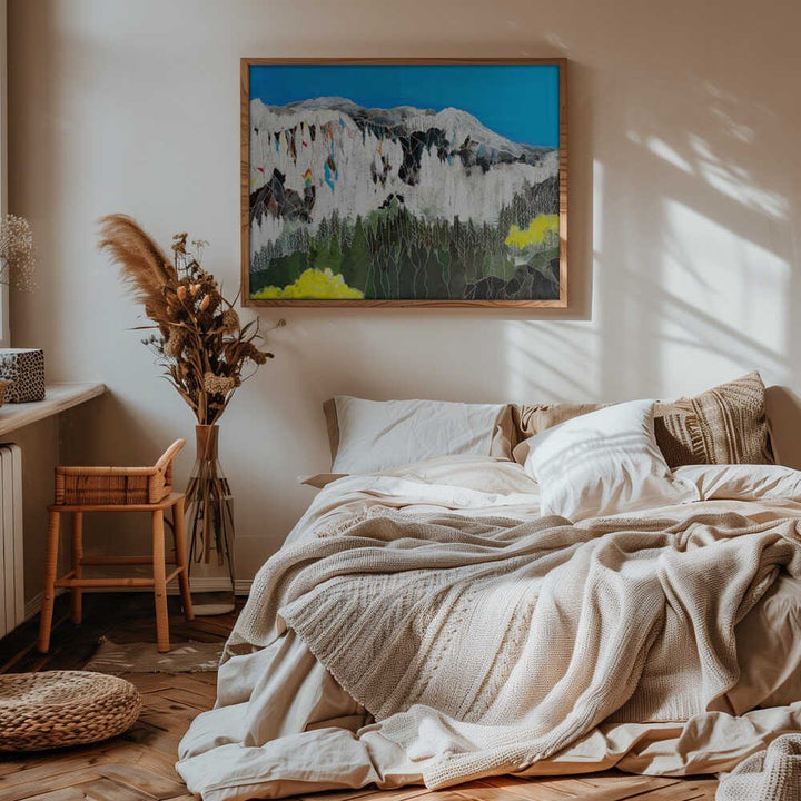 Geometric Alpine Landscape - Stretched Canvas, Poster or Fine Art Print - I Heart Wall Art - Poster Print, Canvas Print or Framed Art Print