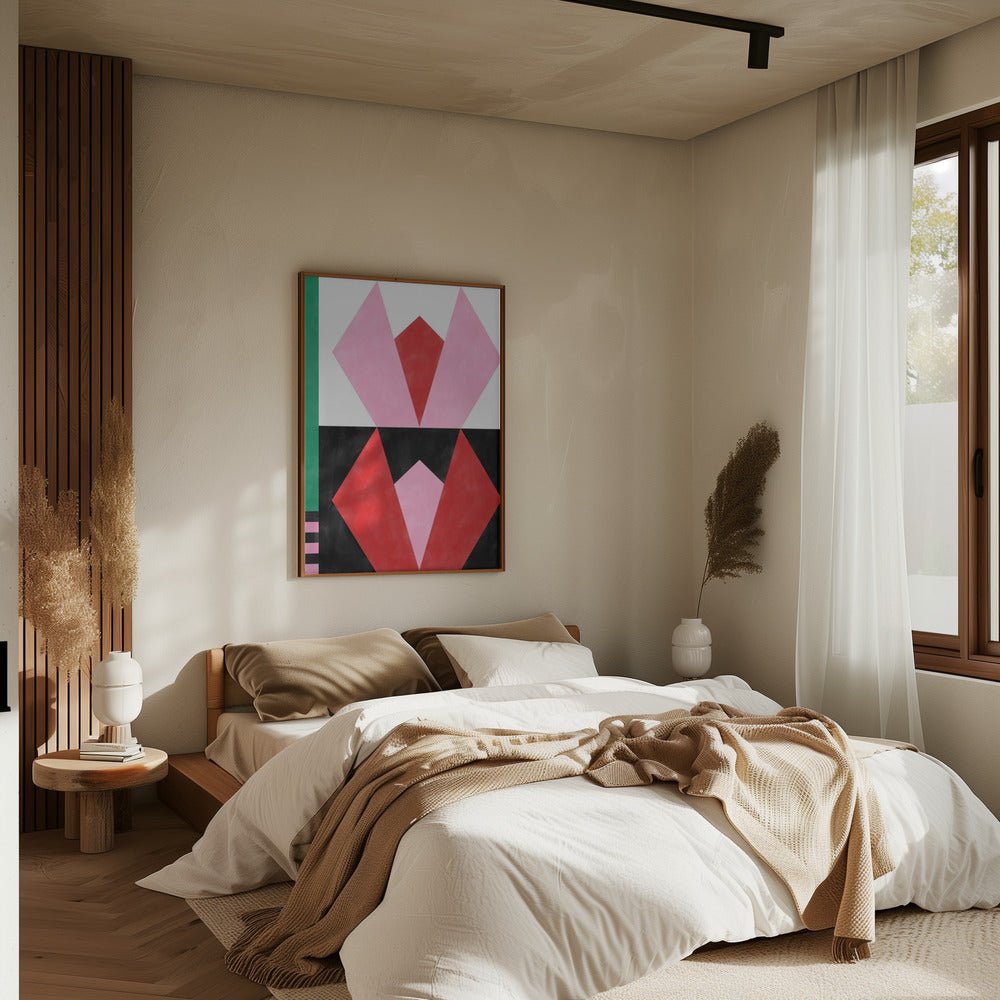 Geometric Artworkwith Triangles And Rectangles - Stretched Canvas, Poster or Fine Art Print - I Heart Wall Art - Poster Print, Canvas Print or Framed Art Print