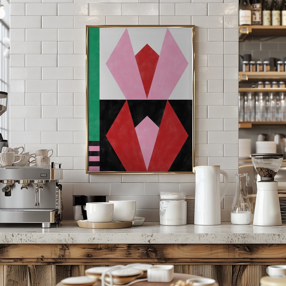 Geometric Artworkwith Triangles And Rectangles - Stretched Canvas, Poster or Fine Art Print - I Heart Wall Art - Poster Print, Canvas Print or Framed Art Print