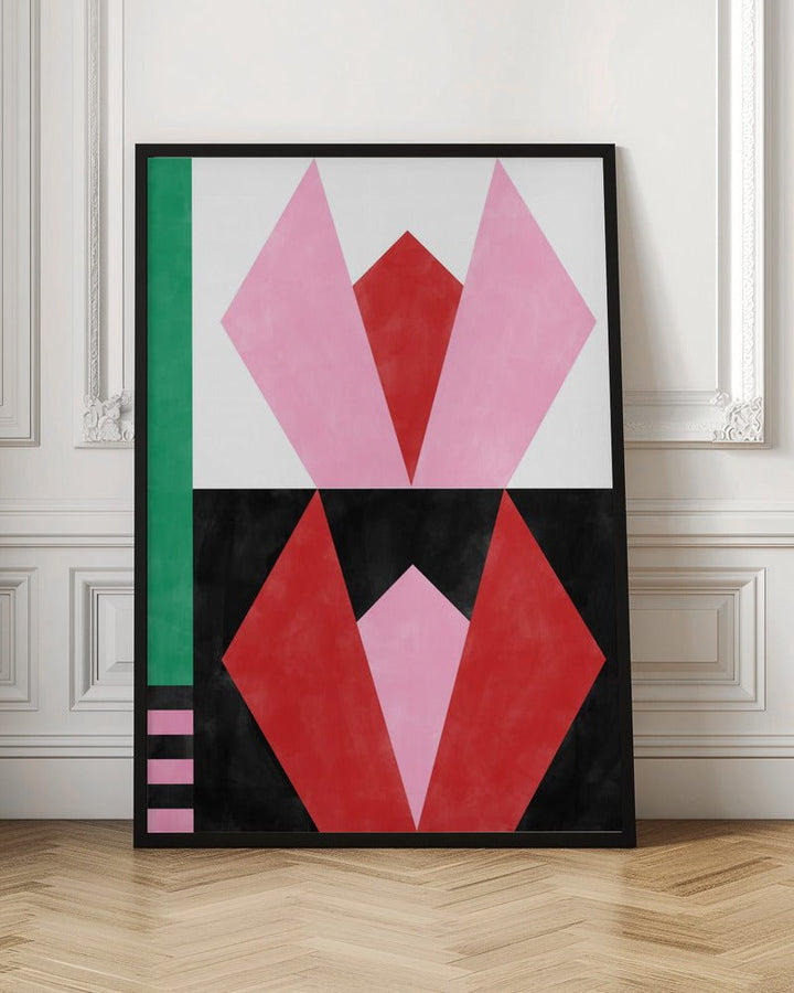 Geometric Artworkwith Triangles And Rectangles - Stretched Canvas, Poster or Fine Art Print - I Heart Wall Art - Poster Print, Canvas Print or Framed Art Print