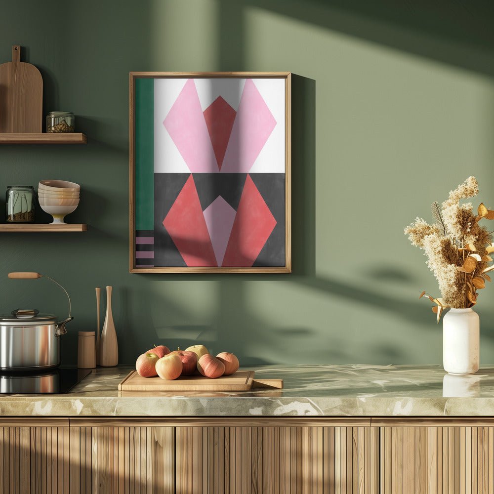 Geometric Artworkwith Triangles And Rectangles - Stretched Canvas, Poster or Fine Art Print - I Heart Wall Art - Poster Print, Canvas Print or Framed Art Print