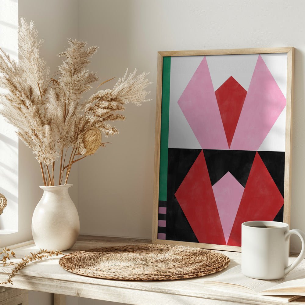 Geometric Artworkwith Triangles And Rectangles - Stretched Canvas, Poster or Fine Art Print - I Heart Wall Art - Poster Print, Canvas Print or Framed Art Print