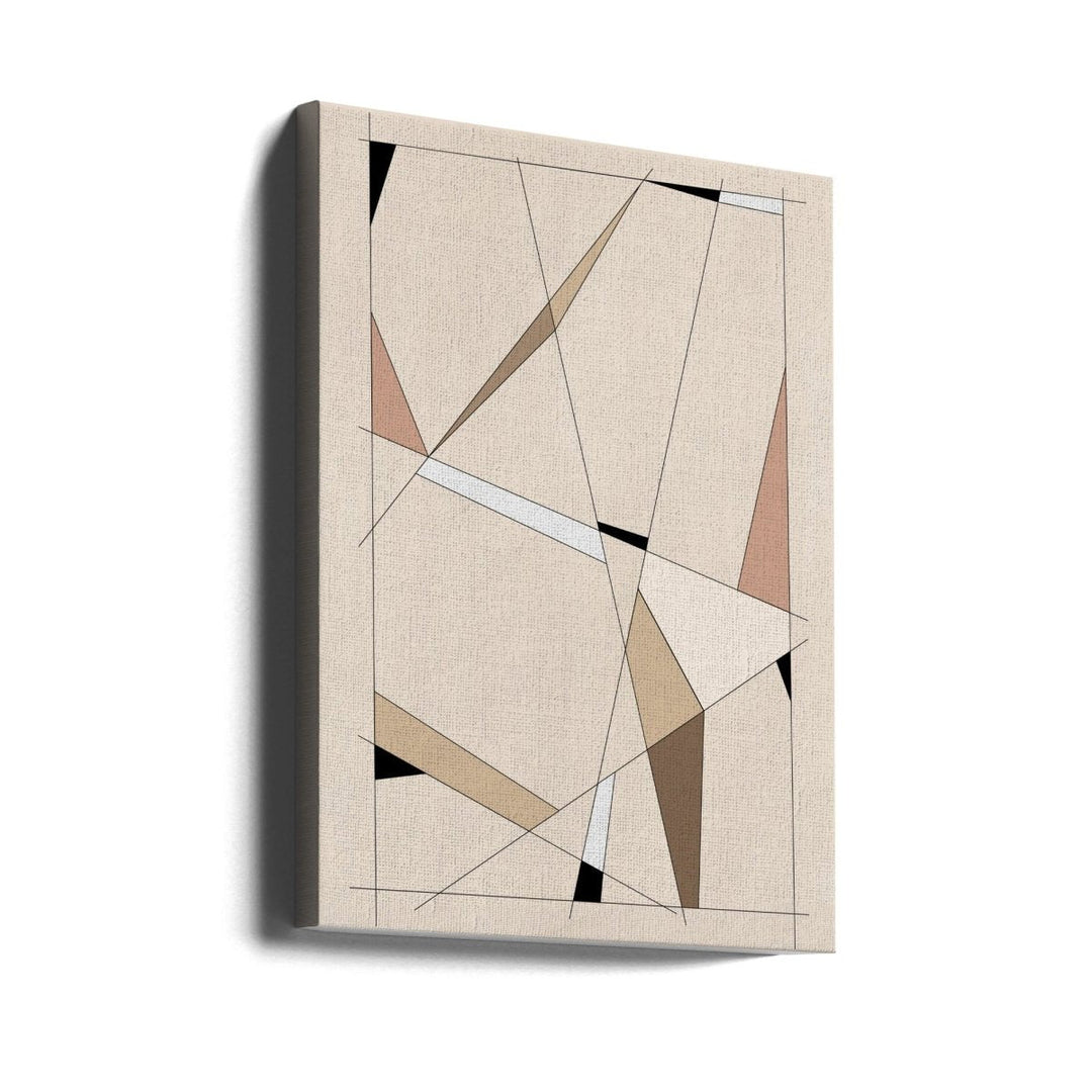 Geometric Beige Art - Stretched Canvas, Poster or Fine Art Print - I Heart Wall Art - Poster Print, Canvas Print or Framed Art Print