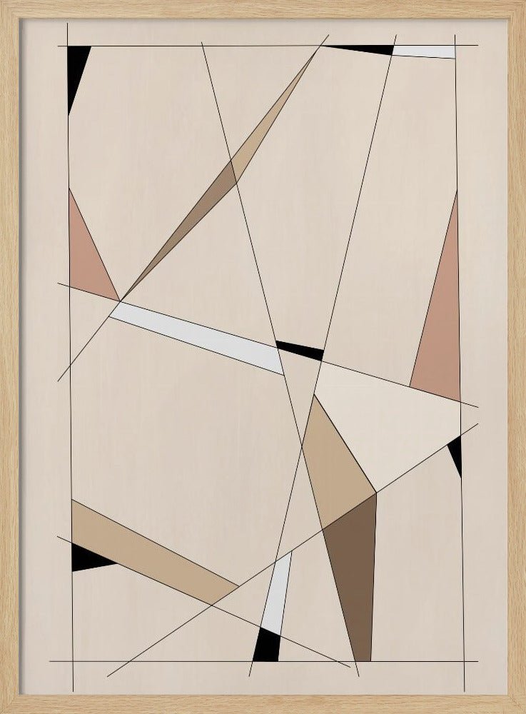 Geometric Beige Art - Stretched Canvas, Poster or Fine Art Print - I Heart Wall Art - Poster Print, Canvas Print or Framed Art Print