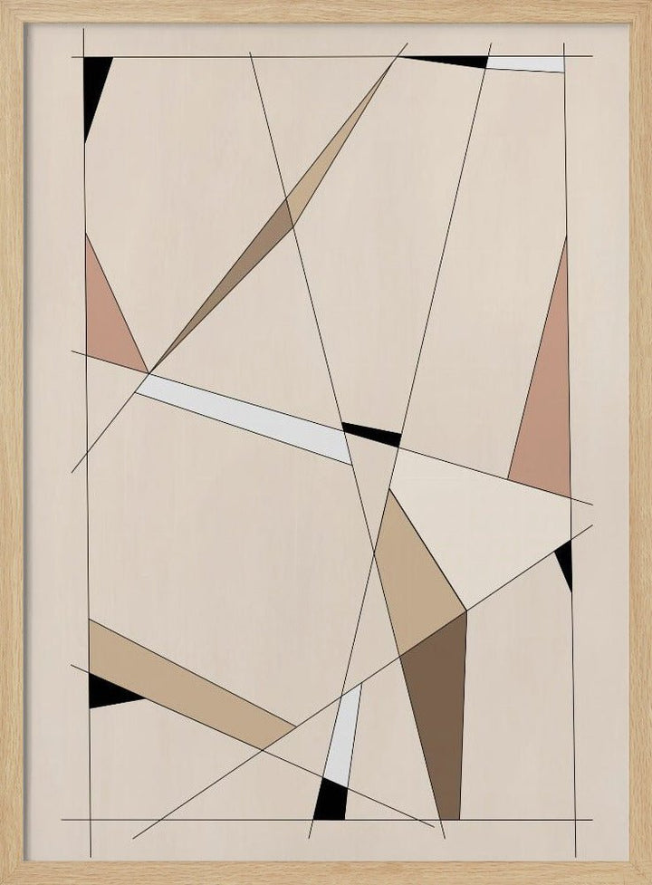 Geometric Beige Art - Stretched Canvas, Poster or Fine Art Print - I Heart Wall Art - Poster Print, Canvas Print or Framed Art Print