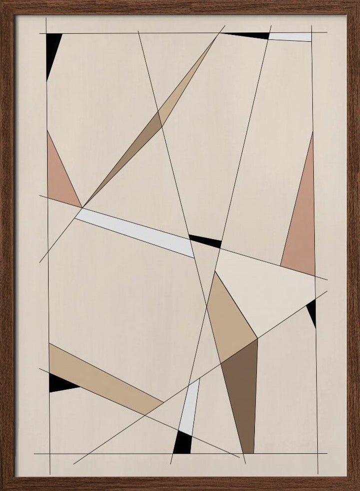Geometric Beige Art - Stretched Canvas, Poster or Fine Art Print - I Heart Wall Art - Poster Print, Canvas Print or Framed Art Print