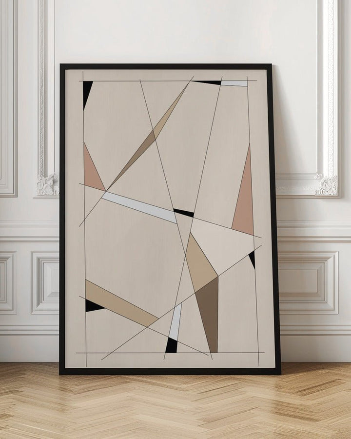 Geometric Beige Art - Stretched Canvas, Poster or Fine Art Print - I Heart Wall Art - Poster Print, Canvas Print or Framed Art Print