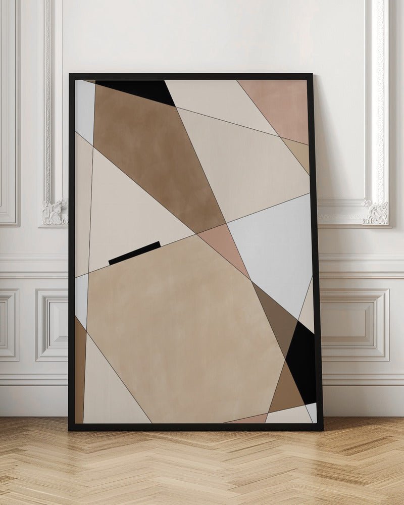 Geometric Beige art - Stretched Canvas, Poster or Fine Art Print - I Heart Wall Art - Poster Print, Canvas Print or Framed Art Print