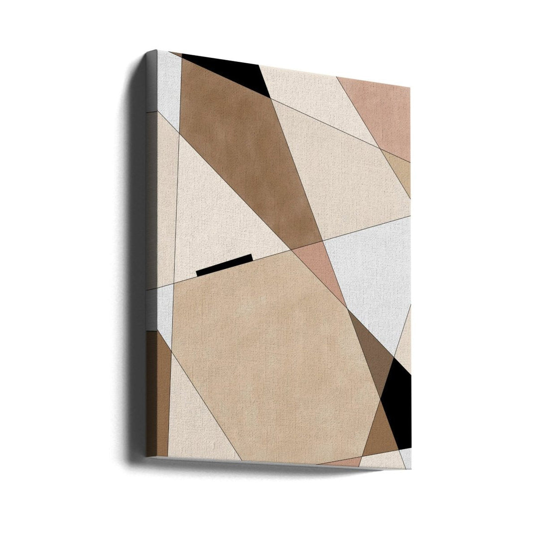 Geometric Beige art - Stretched Canvas, Poster or Fine Art Print - I Heart Wall Art - Poster Print, Canvas Print or Framed Art Print