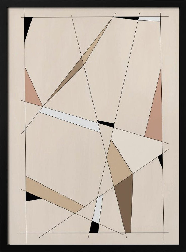 Geometric Beige Art - Stretched Canvas, Poster or Fine Art Print - I Heart Wall Art - Poster Print, Canvas Print or Framed Art Print