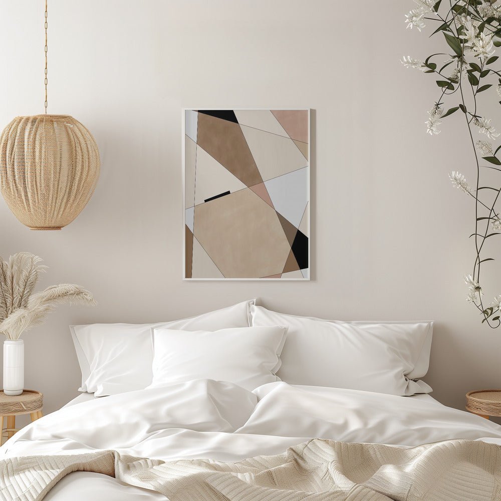 Geometric Beige art - Stretched Canvas, Poster or Fine Art Print - I Heart Wall Art - Poster Print, Canvas Print or Framed Art Print