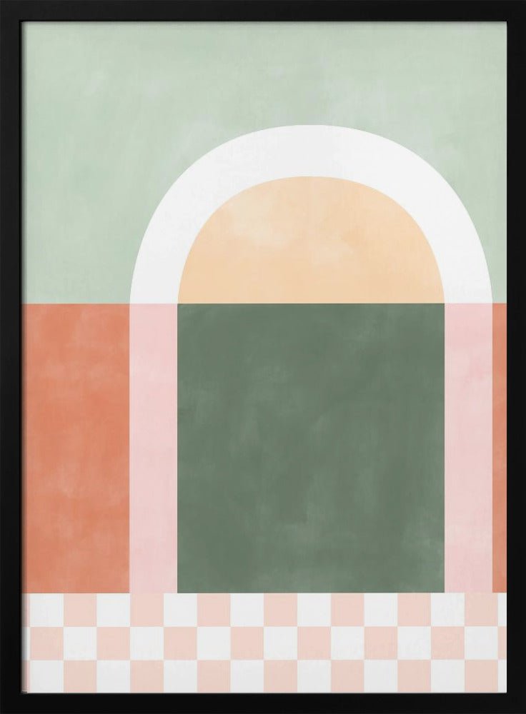 Geometric Composition With Pastel Colors - Stretched Canvas, Poster or Fine Art Print - I Heart Wall Art - Poster Print, Canvas Print or Framed Art Print