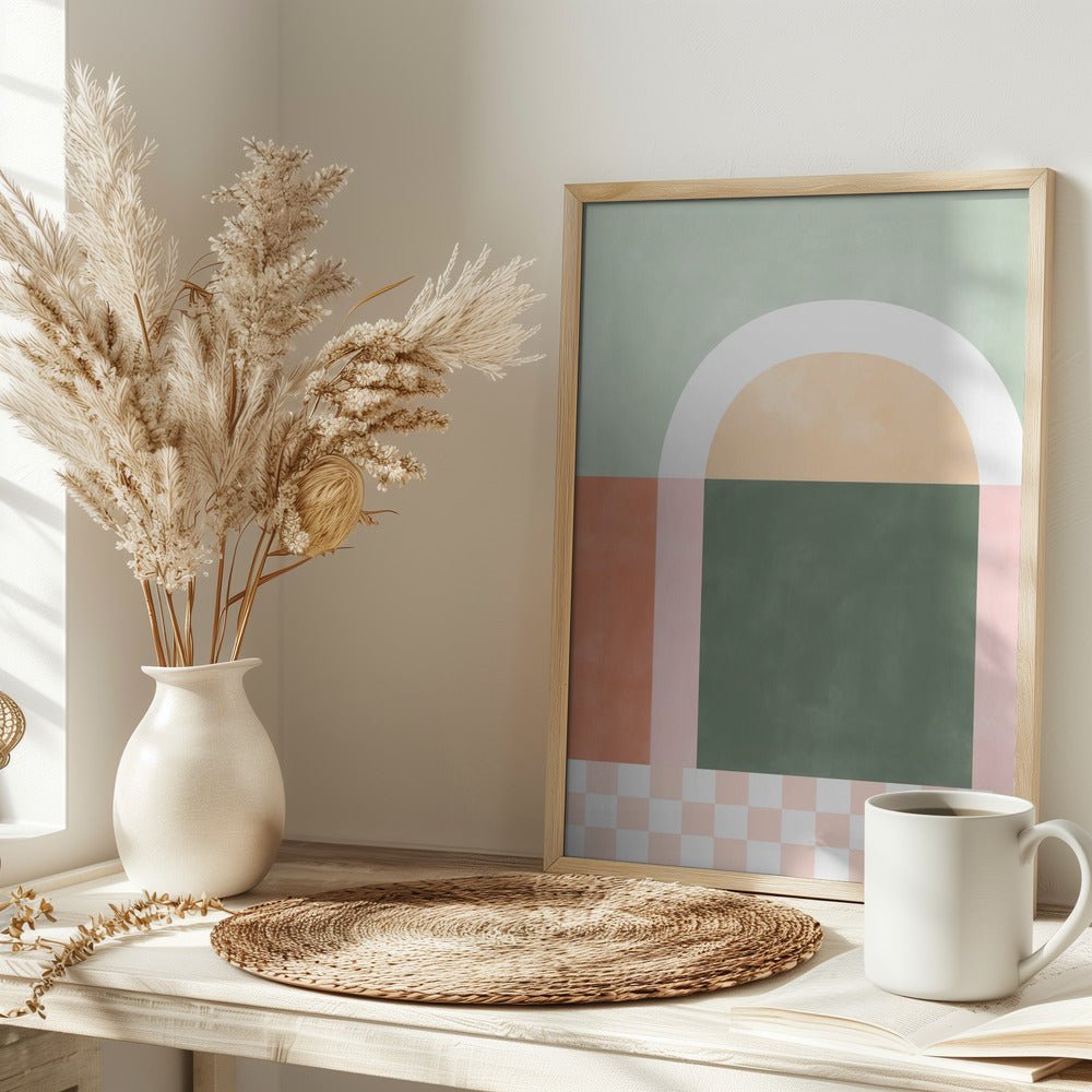 Geometric Composition With Pastel Colors - Stretched Canvas, Poster or Fine Art Print - I Heart Wall Art - Poster Print, Canvas Print or Framed Art Print