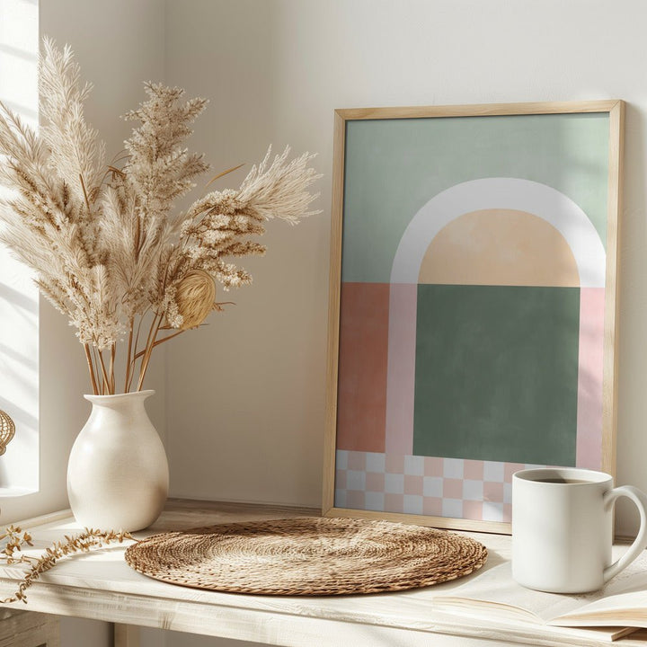 Geometric Composition With Pastel Colors - Stretched Canvas, Poster or Fine Art Print - I Heart Wall Art - Poster Print, Canvas Print or Framed Art Print