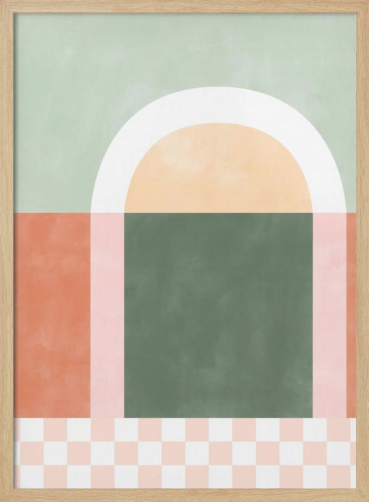 Geometric Composition With Pastel Colors - Stretched Canvas, Poster or Fine Art Print - I Heart Wall Art - Poster Print, Canvas Print or Framed Art Print