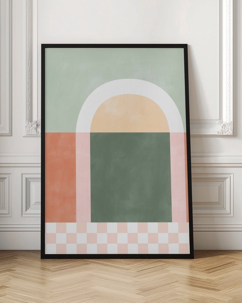 Geometric Composition With Pastel Colors - Stretched Canvas, Poster or Fine Art Print - I Heart Wall Art - Poster Print, Canvas Print or Framed Art Print