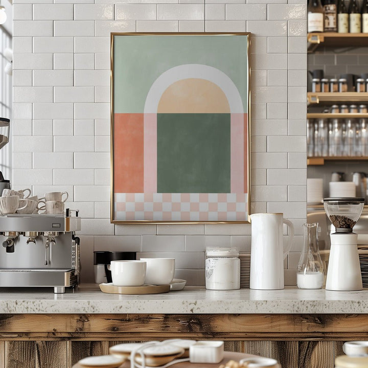 Geometric Composition With Pastel Colors - Stretched Canvas, Poster or Fine Art Print - I Heart Wall Art - Poster Print, Canvas Print or Framed Art Print