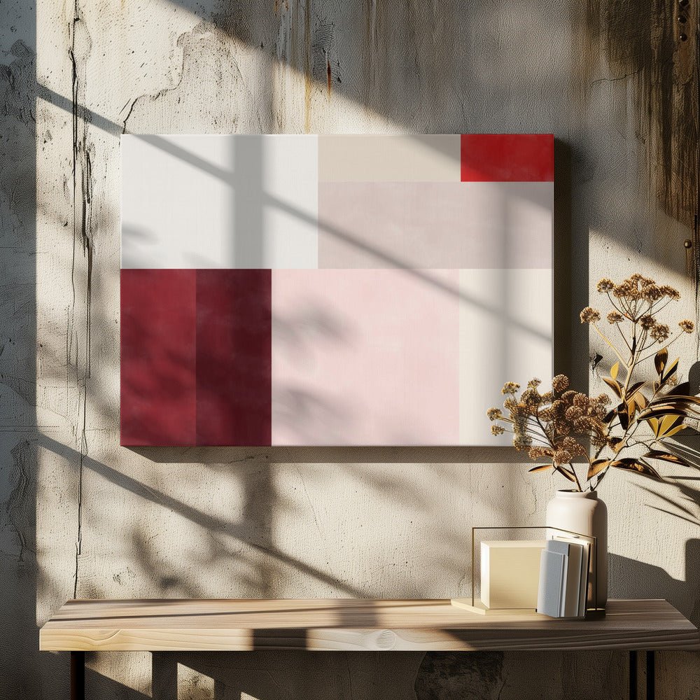 Geometric Grid of Soft Pastel Colors - Stretched Canvas, Poster or Fine Art Print - I Heart Wall Art - Poster Print, Canvas Print or Framed Art Print