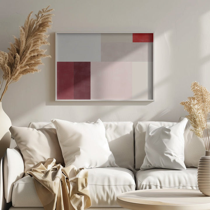 Geometric Grid of Soft Pastel Colors - Stretched Canvas, Poster or Fine Art Print - I Heart Wall Art - Poster Print, Canvas Print or Framed Art Print