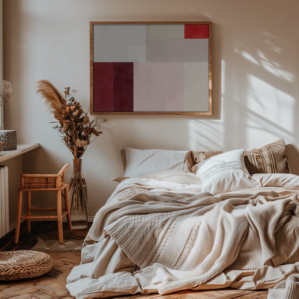 Geometric Grid of Soft Pastel Colors - Stretched Canvas, Poster or Fine Art Print - I Heart Wall Art - Poster Print, Canvas Print or Framed Art Print
