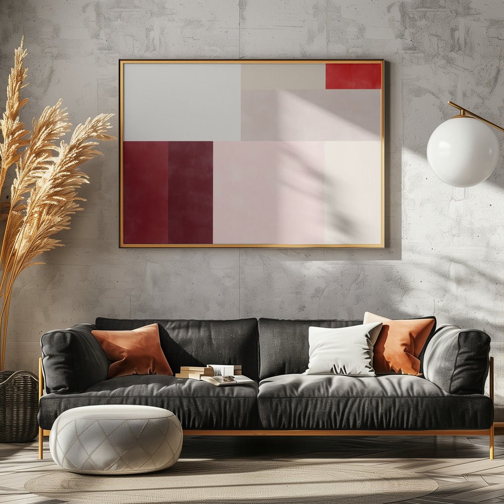 Geometric Grid of Soft Pastel Colors - Stretched Canvas, Poster or Fine Art Print - I Heart Wall Art - Poster Print, Canvas Print or Framed Art Print