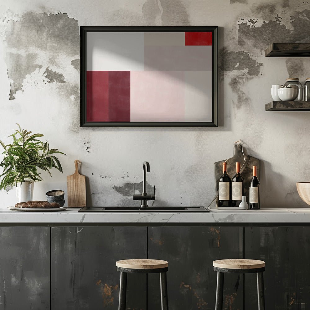 Geometric Grid of Soft Pastel Colors - Stretched Canvas, Poster or Fine Art Print - I Heart Wall Art - Poster Print, Canvas Print or Framed Art Print