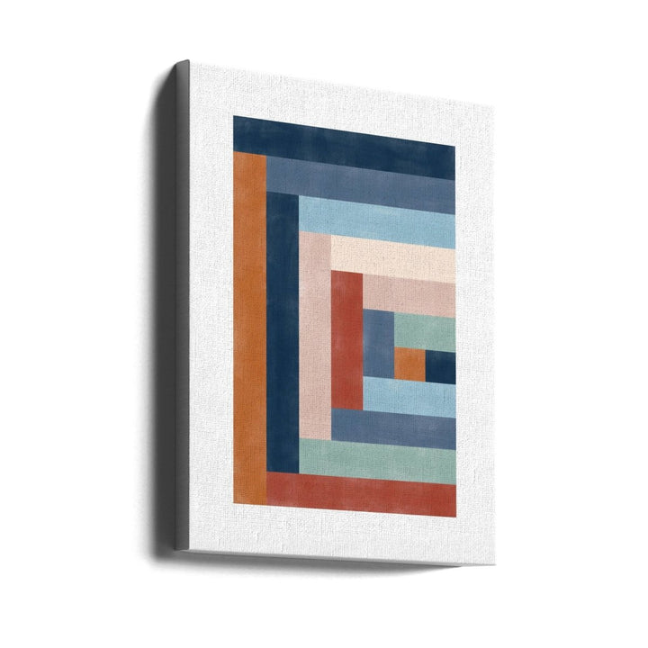 Geometric Maze Of Colorful Rectangles - Stretched Canvas, Poster or Fine Art Print - I Heart Wall Art - Poster Print, Canvas Print or Framed Art Print