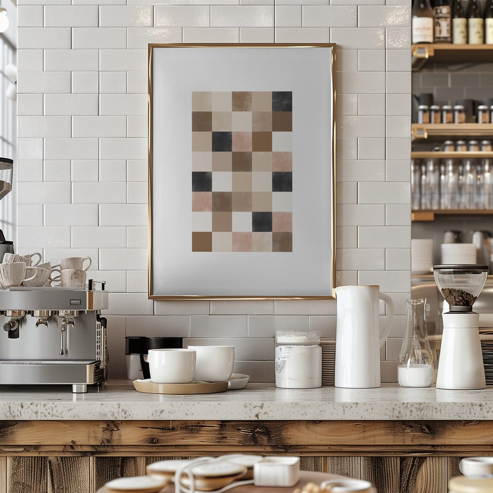 Geometric Pattern of Muted Earthy Tones - Stretched Canvas, Poster or Fine Art Print - I Heart Wall Art - Poster Print, Canvas Print or Framed Art Print