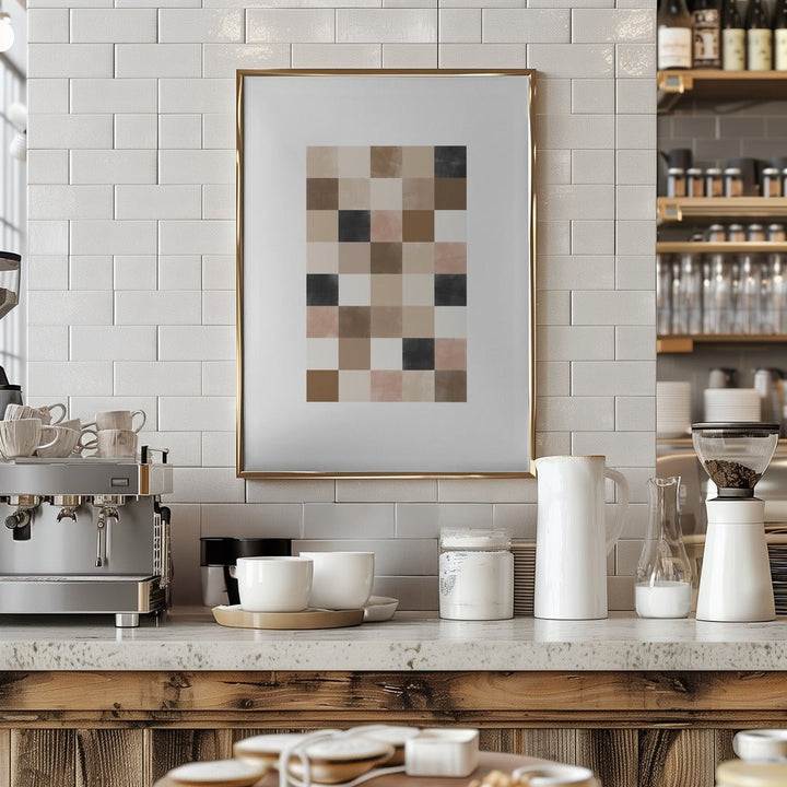 Geometric Pattern of Muted Earthy Tones - Stretched Canvas, Poster or Fine Art Print - I Heart Wall Art - Poster Print, Canvas Print or Framed Art Print