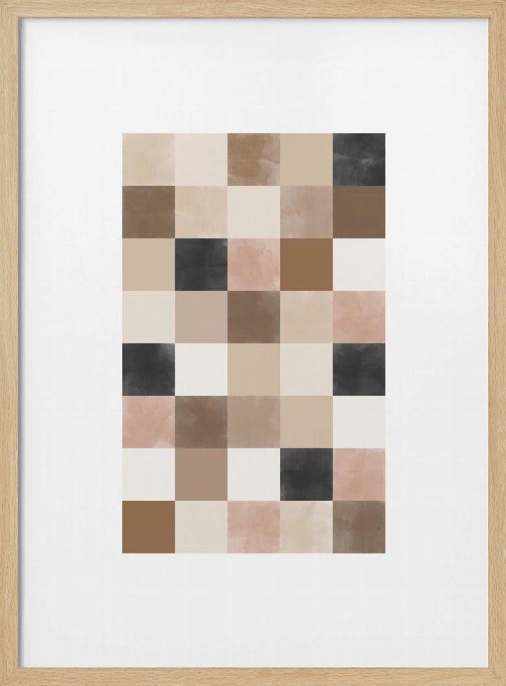 Geometric Pattern of Muted Earthy Tones - Stretched Canvas, Poster or Fine Art Print - I Heart Wall Art - Poster Print, Canvas Print or Framed Art Print