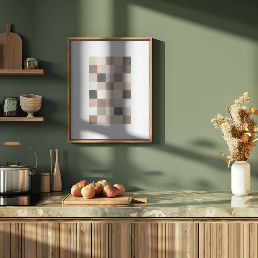 Geometric Pattern of Muted Earthy Tones - Stretched Canvas, Poster or Fine Art Print - I Heart Wall Art - Poster Print, Canvas Print or Framed Art Print