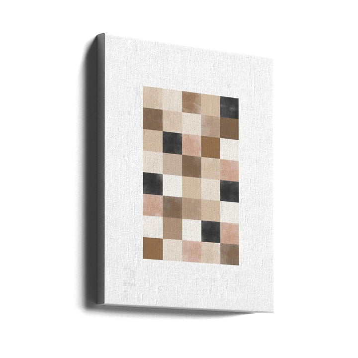 Geometric Pattern of Muted Earthy Tones - Stretched Canvas, Poster or Fine Art Print - I Heart Wall Art - Poster Print, Canvas Print or Framed Art Print