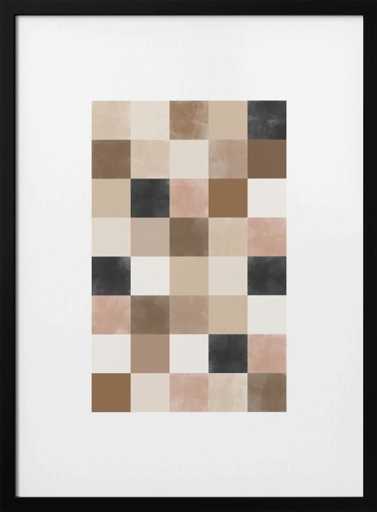Geometric Pattern of Muted Earthy Tones - Stretched Canvas, Poster or Fine Art Print - I Heart Wall Art - Poster Print, Canvas Print or Framed Art Print