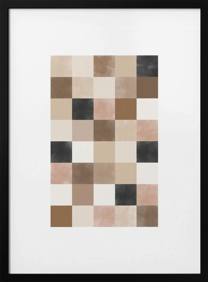 Geometric Pattern of Muted Earthy Tones - Stretched Canvas, Poster or Fine Art Print - I Heart Wall Art - Poster Print, Canvas Print or Framed Art Print