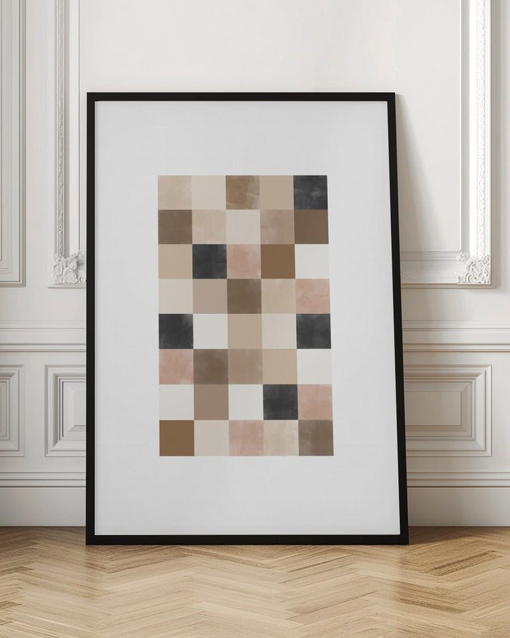 Geometric Pattern of Muted Earthy Tones - Stretched Canvas, Poster or Fine Art Print - I Heart Wall Art - Poster Print, Canvas Print or Framed Art Print