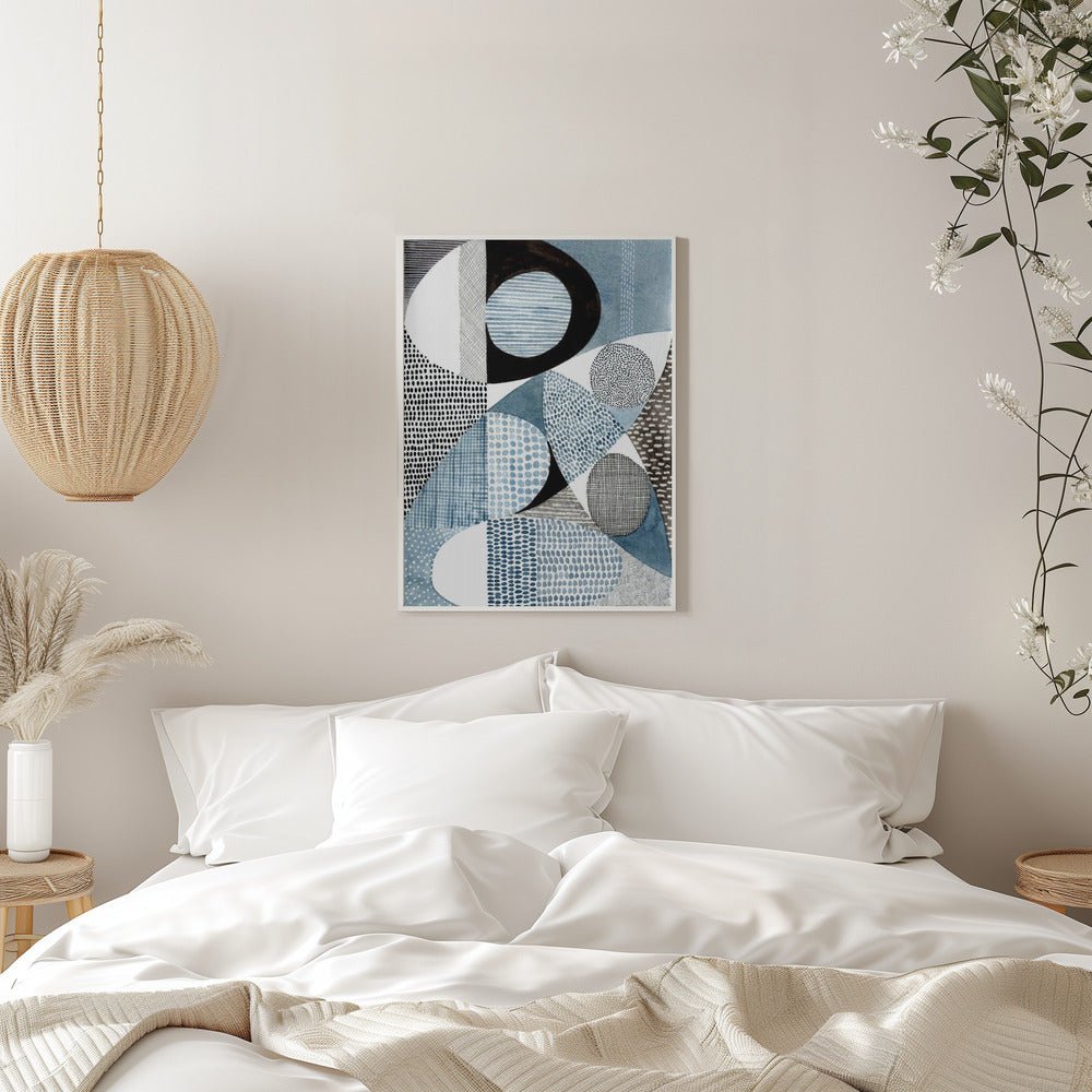 Geometric Patterns With Varying Shades - Stretched Canvas, Poster or Fine Art Print - I Heart Wall Art - Poster Print, Canvas Print or Framed Art Print