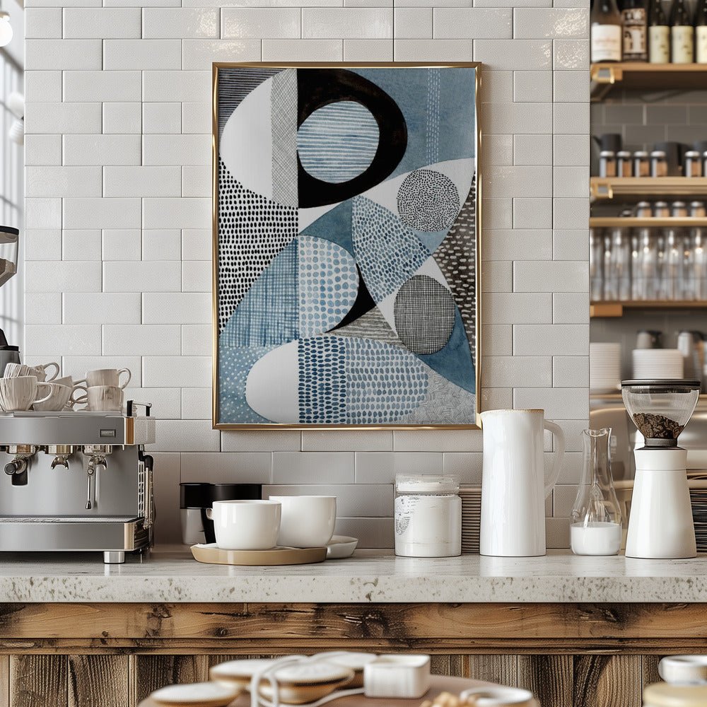 Geometric Patterns With Varying Shades - Stretched Canvas, Poster or Fine Art Print - I Heart Wall Art - Poster Print, Canvas Print or Framed Art Print