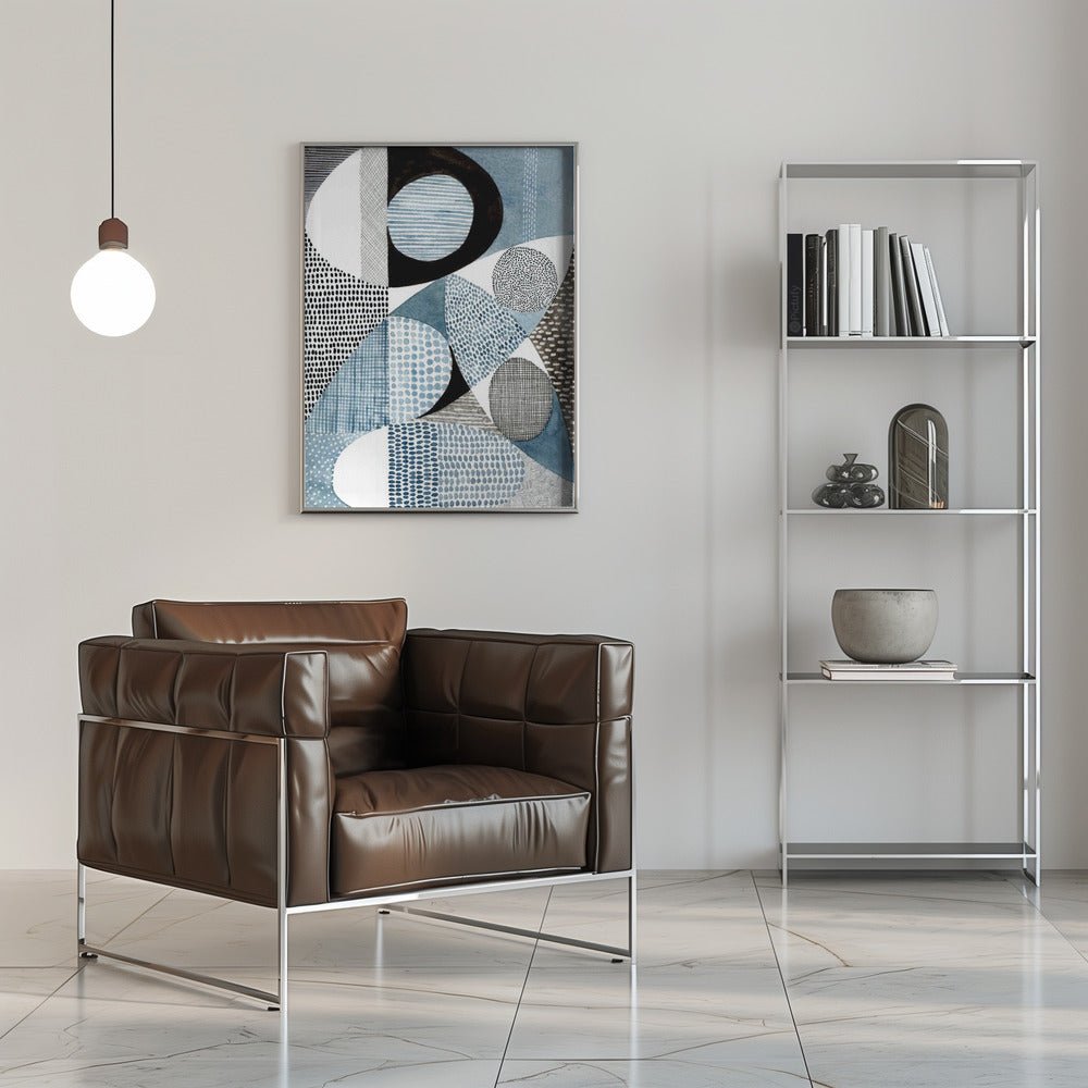 Geometric Patterns With Varying Shades - Stretched Canvas, Poster or Fine Art Print - I Heart Wall Art - Poster Print, Canvas Print or Framed Art Print