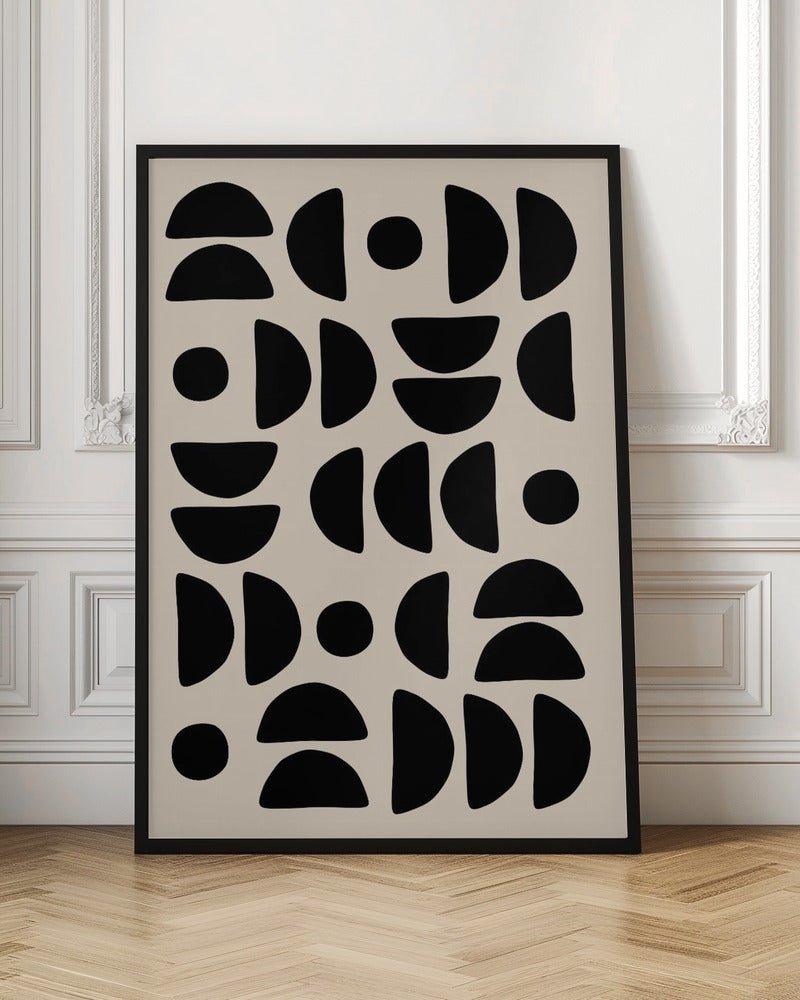 Geometric Semi Circles Pattern - Stretched Canvas, Poster or Fine Art Print - I Heart Wall Art - Poster Print, Canvas Print or Framed Art Print